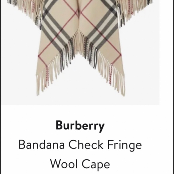 Burberry Check Print Wool Wrap NWT - Picture 12 of 13